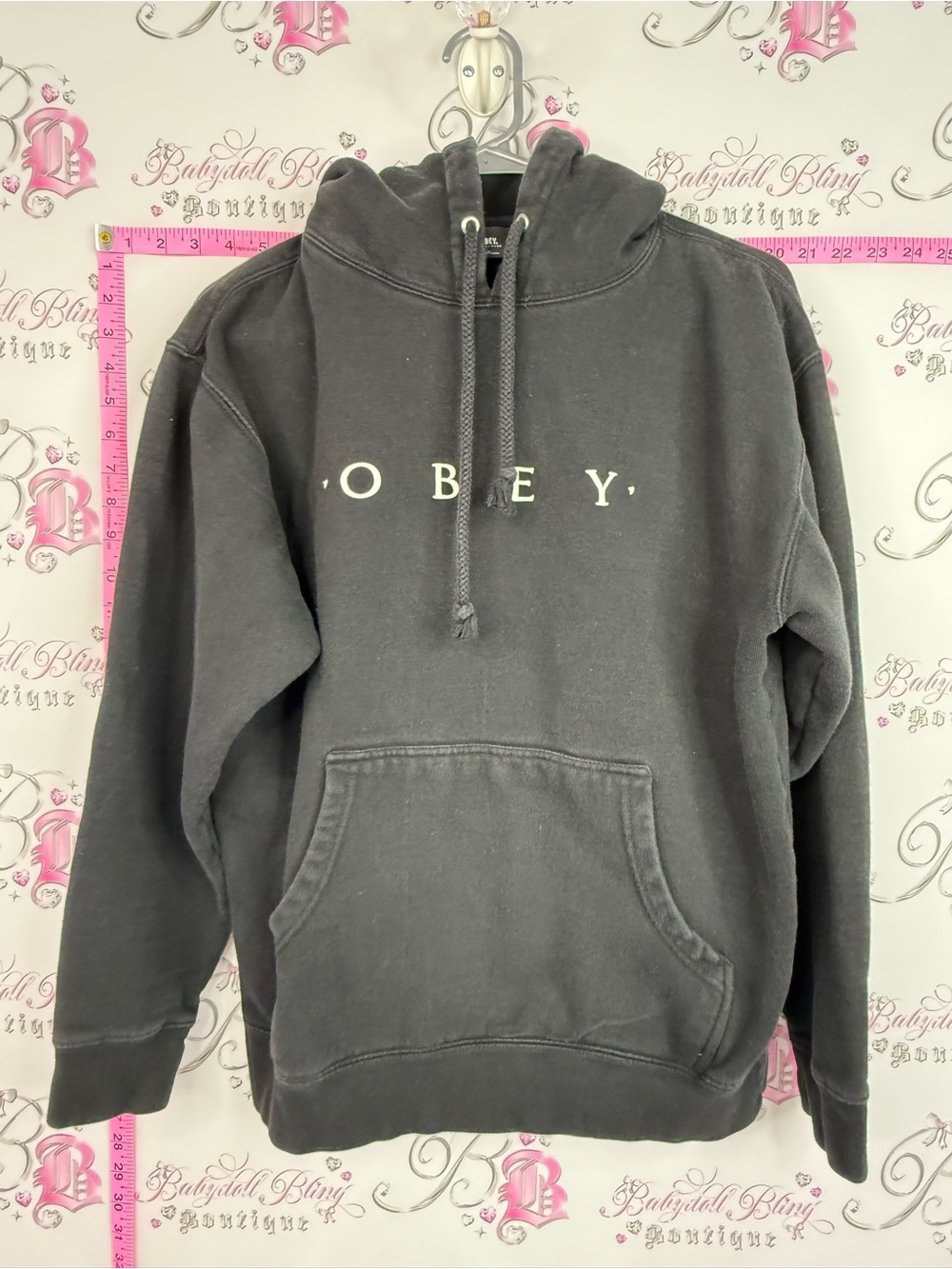 Obey worldwide sweater Black Hoodie with White Logo